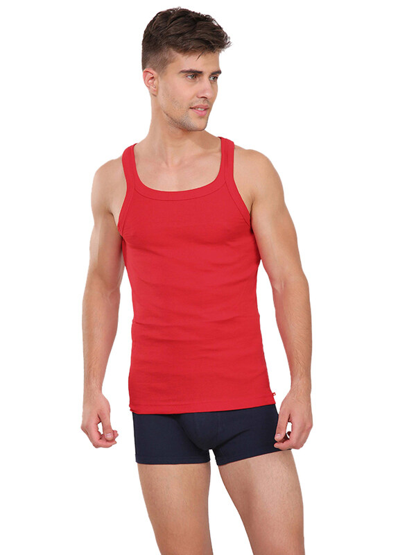 

Jockey Zone Square Neck Vest for Men, US26-0105, Red, Extra Large