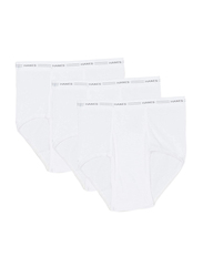 Hanes 3-Pieces Brief for Men, White, Extra Large