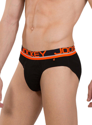Jockey Pop Collection Modern Brief Underwear for Men, FP02-0105, Black, Extra Large