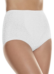 Hanes Shapewear Light Control Women's Tummy Control Brief Panties, 2 Pieces, White, Medium