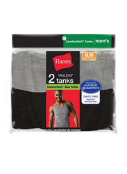 Hanes 2-Pieces Tank Vest for Men, Multicolor, Small