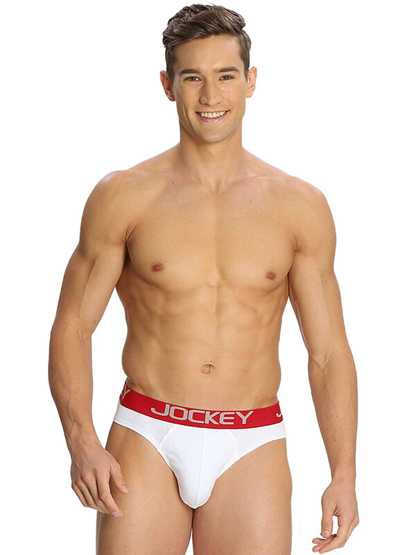 

Jockey Zone Modern Brief Underwear for Men, US17-0205, White, Large