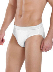 Jockey 2-Piece Elance Midi Brief Underwear Set for Men, 1010-0210, White, Medium