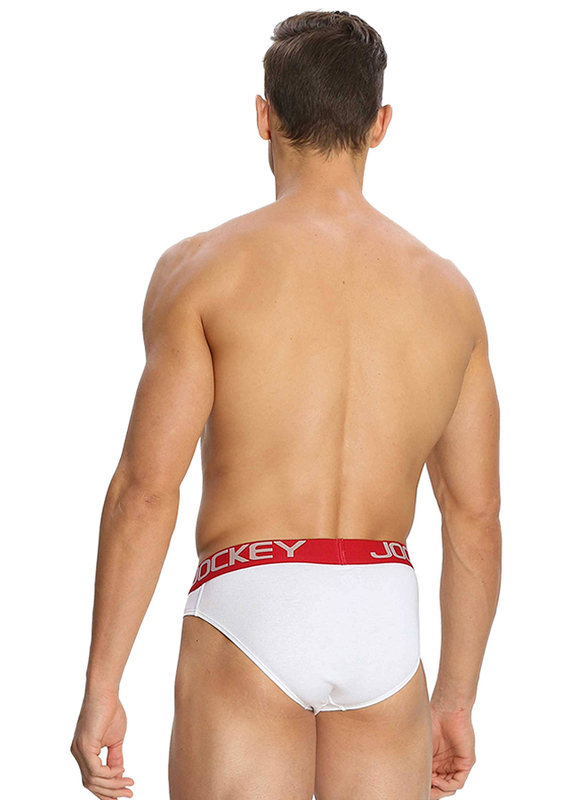 Jockey Zone Modern Brief Underwear for Men, US17-0205, White, Small
