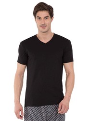 Jockey Men's 24X7 Short Sleeve V-Neck T-Shirt, 2726-0105, Medium, Black