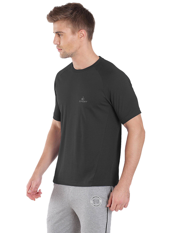 Jockey Sport Performance T-Shirt for Men, SP24-0105, Small, Graphite