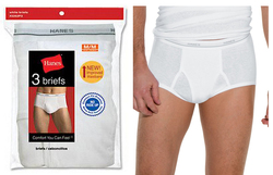 Hanes 3-Pieces Brief for Men, White, Extra Large