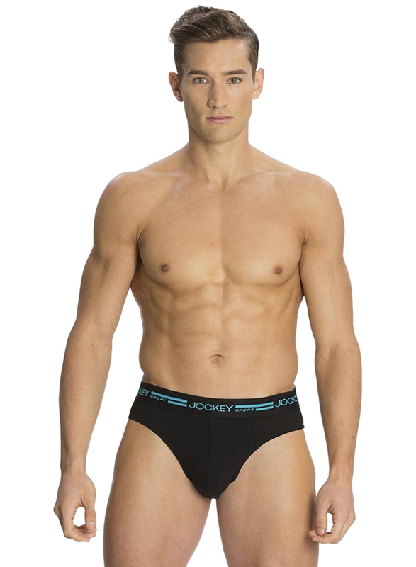 Jockey Sport Performance Brief Underwear for Men, SP02-0105, Black, Extra  Large