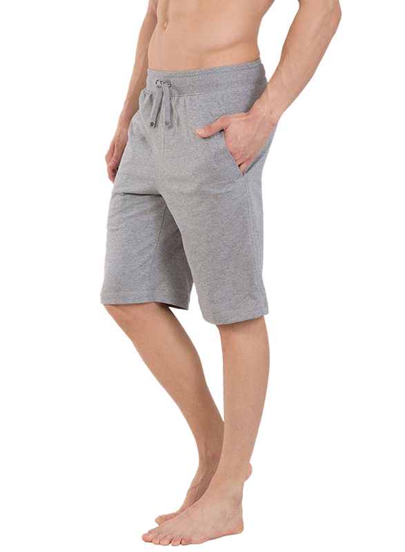 Jockey Men's USA Originals Lounge Shorts Small, Grey Melange/Charcoal Melange