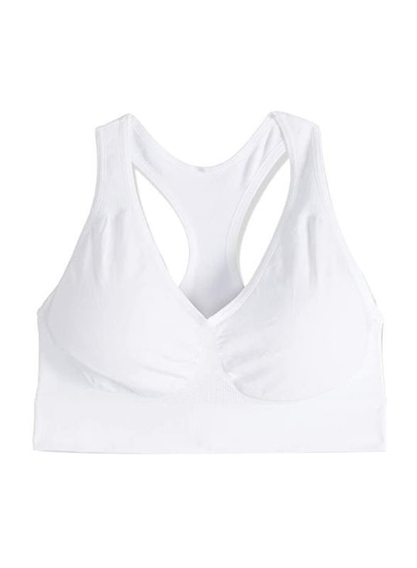 Hanes Women's Cosy Seamless Wire Free Bra, White, Extra Large