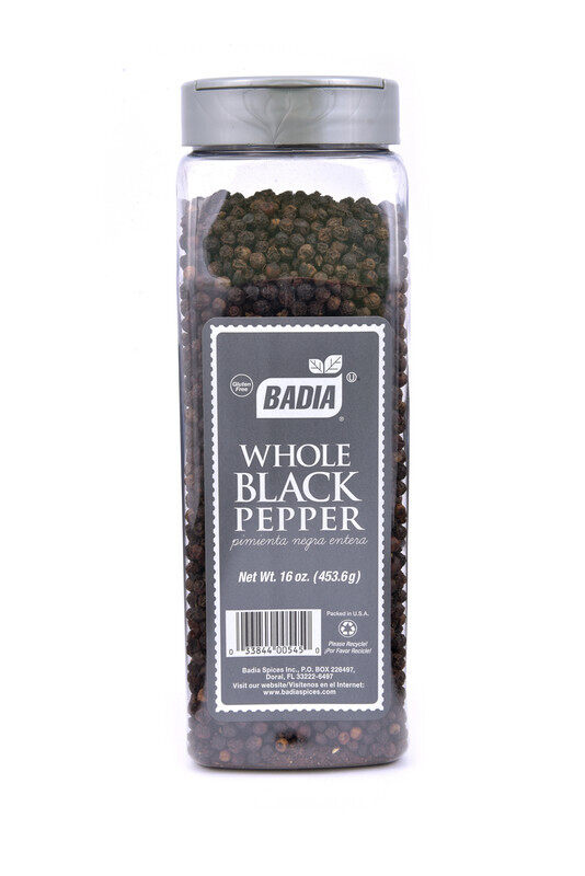 

Badia Pepper Whole Black 453.60 Gm
