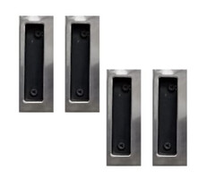 Robustline Highly Quality Metal Sliding Door Handle (Pack of 4) SS+BLK - 686 (Large)