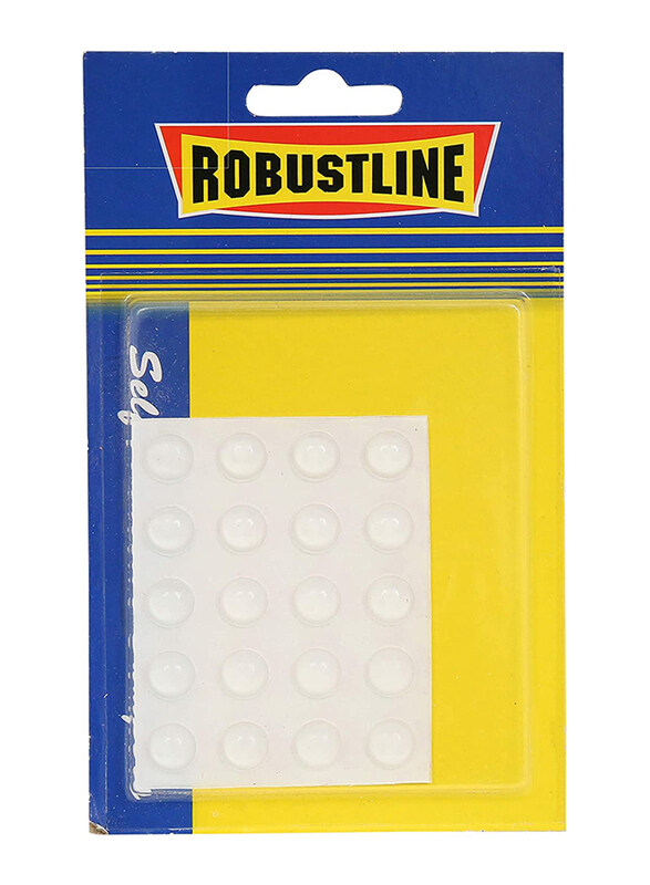 

Robustline Self Adhesive Semicircle Anti Slip Rubber Bumper Shock Absorber Pads, 10 x 4mm, 20 Pieces, Clear