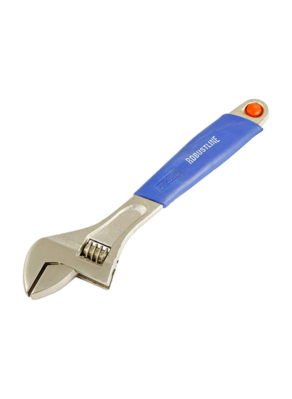 Robustline 31cm Adjustable Wrench with Rubber Handle, Blue