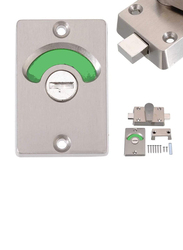 Robustline Bolt Lock Vacant Public Toilet Indicator with Engaged Bathroom Door Lock, Stainless Steel Plated