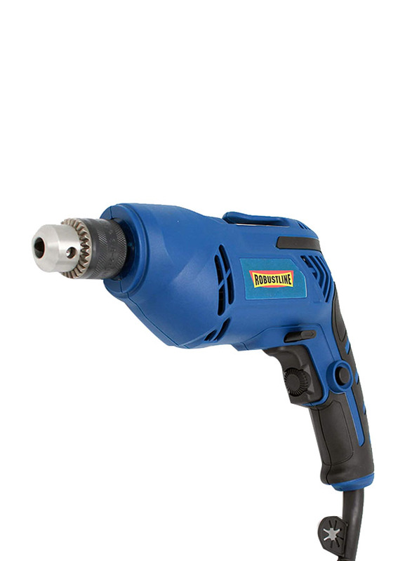 Robustline 600W Electric Drill Machine with Front Switch 10mm Max Drill Capacity, Blue
