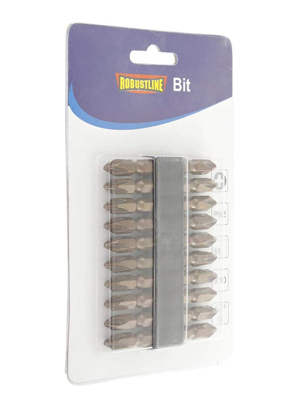 Robustline 65mm Patta Screw Bit Double Side Philip, 20 Pieces, Brown