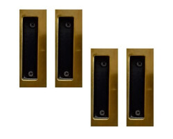 Robustline Highly Quality Metal Sliding Door Handle (Pack of 4) BP+BLK - 485 (Small)