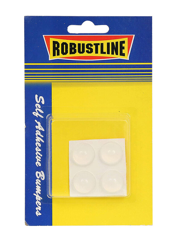 

Robustline Self Adhesive Semicircle Anti Slip Rubber Bumper Shock Absorber Pads, 17 x 8mm, 4 Pieces, Clear