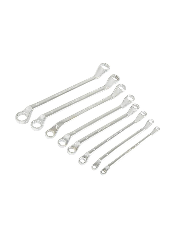 Robustline Ring Spanner Set, 8 Pieces, Silver