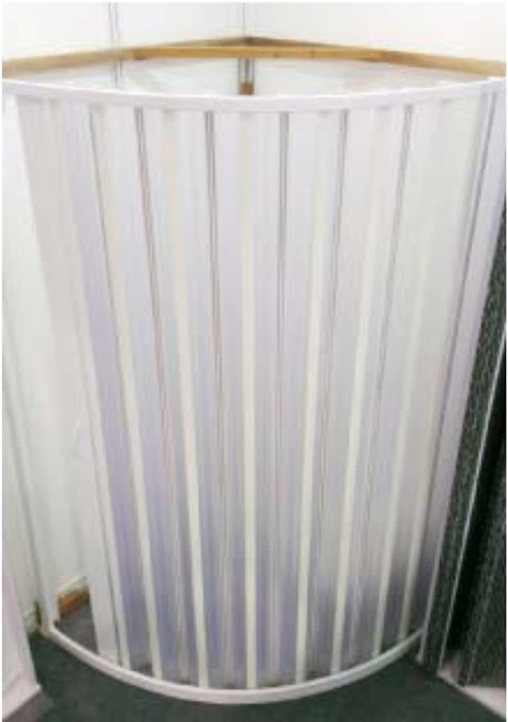 Robustline PVC Sliding Folding Door for Corner Shower, White