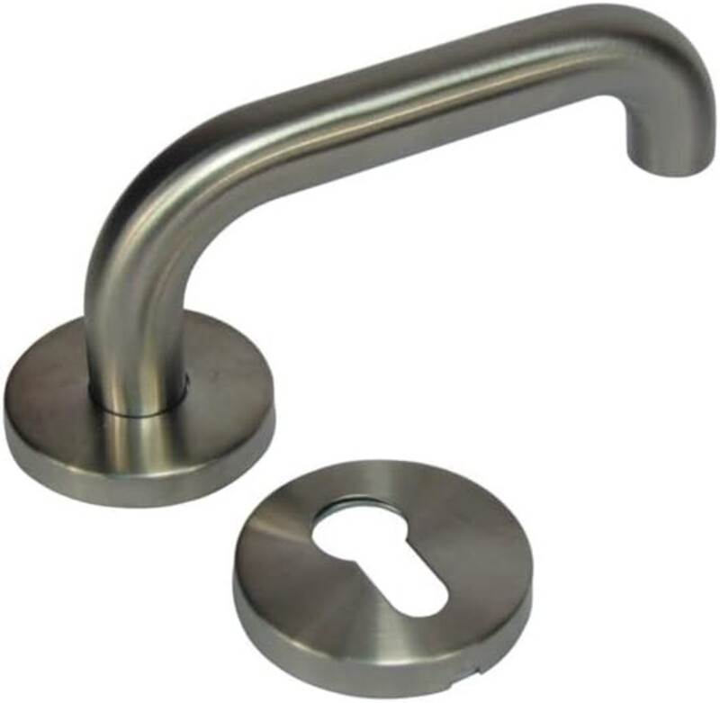 Robustline Rose Type Lever Door Handle Premium Quality Stainless Steel U Type Lever Handle with Rose 22MM