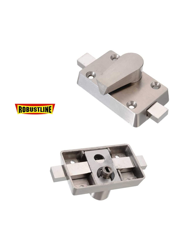 Robustline Bolt Lock Vacant Public Toilet Indicator with Engaged Bathroom Door Lock, Stainless Steel Plated