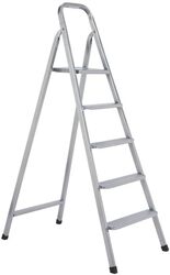 Steel Ladder 5 Steps - Silver