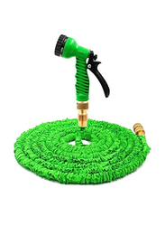 Robustline 75-Feet Latex Magic Garden Expandable Water Hose with Brass Connector and Spray Nozzle, Green