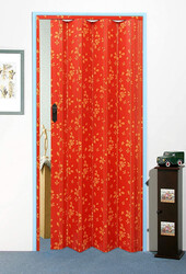 Robustline Folding Sliding Door 210cm Height x 100cm Width, (Red)