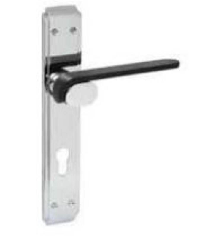 Robustline Zinc Lever Door Handle Premium Quality Black CP BY0235