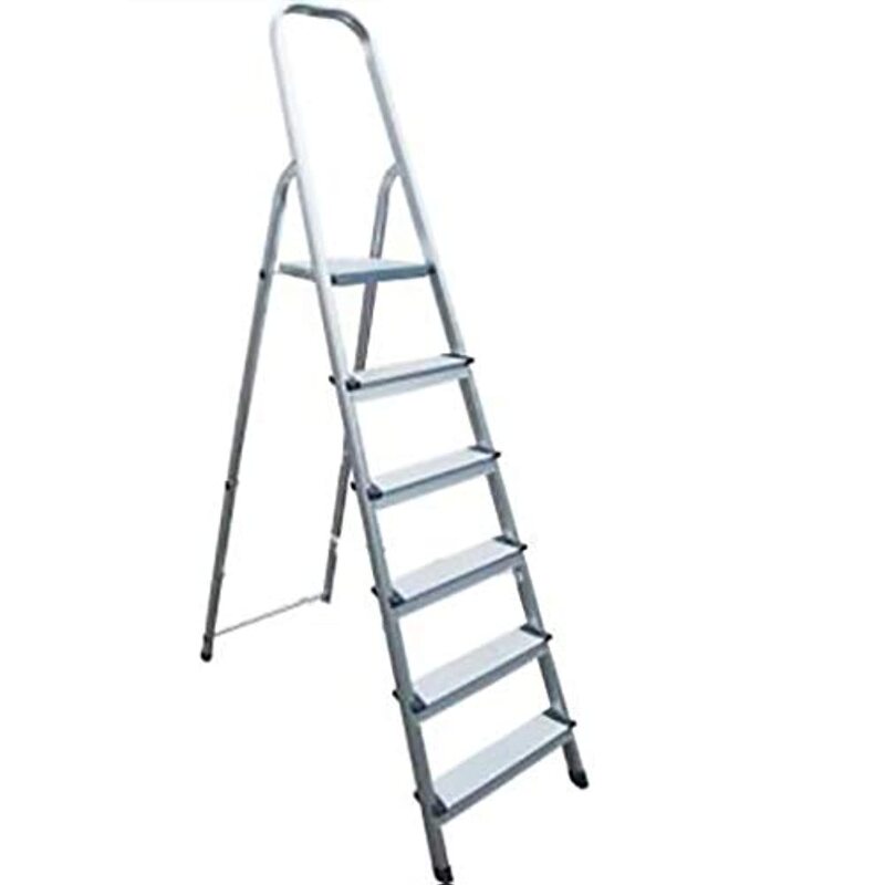 Steel Ladder 6 Steps - White