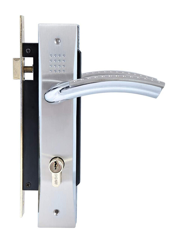 

Robustline Door Lock Complete Set, 9608H9611SN/CP, Silver