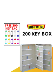 Robustline 200 Keys Capacity Key Box with Cabinet Security Lock, Cream