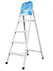 Steel Ladder 4 Steps - White