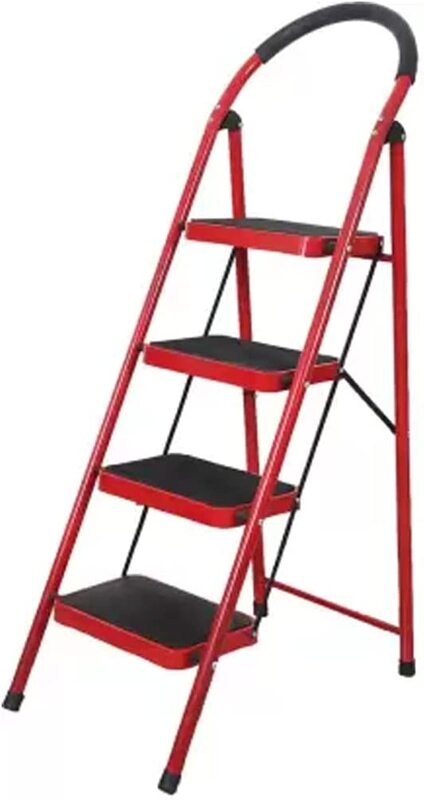 Home Purpose Ladder - 4 Steps - Red