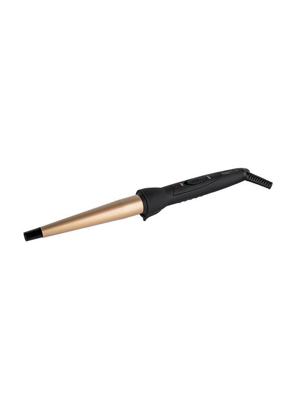 Scarlett Top Style Effective Conical Hair Curling Tong, SC-HS60591, Black/Gold