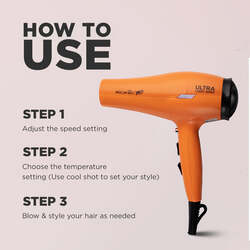 Ikonic ME Ultralight 2000 Hair Dryer Orange