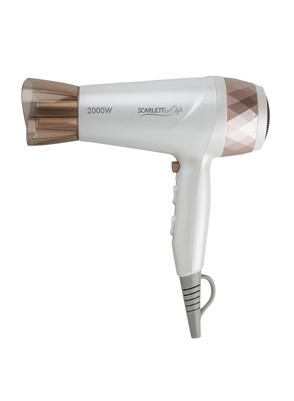 Scarlett Top Style Hair Dryer, SC-HD70I29, Pearl White