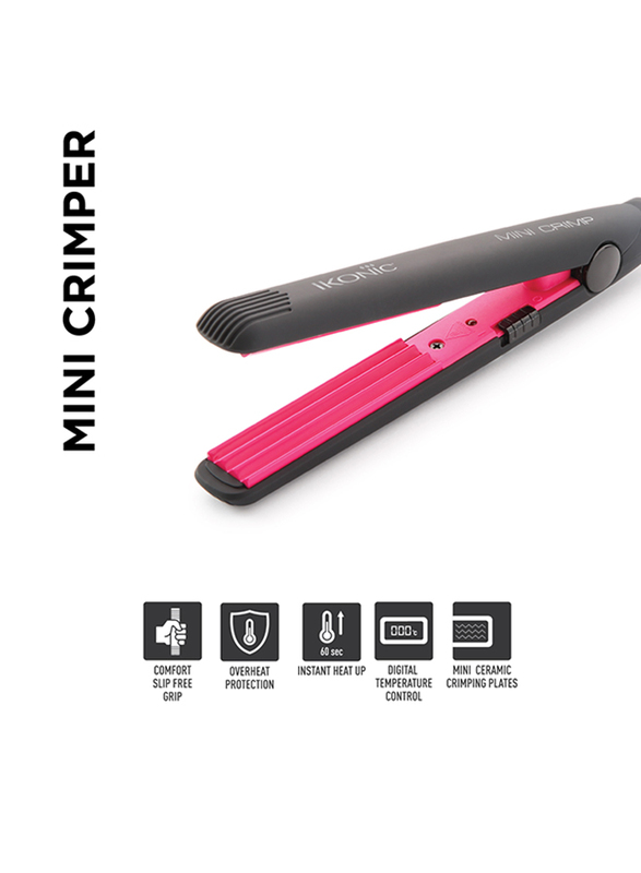 Ikonic Mini Hair Crimper, Pink