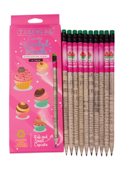 Treewise Cupcake Scented Pencils Set, 10 Pieces, Black