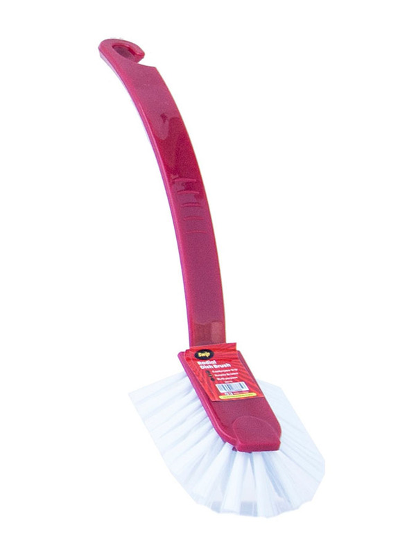 Swip Radial Dish Brush, 24 x 8 x 12cm, Red