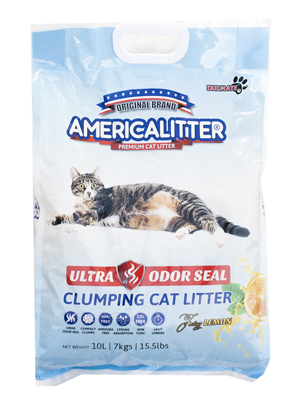 America Litter Lemon Ultra Odor Seal Clumping Cat Litter, 10L, Blue