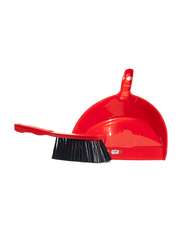 Swip Dustpan Brush Set, 2 Pieces, Red