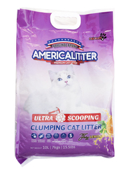 America Litter Lemon Ultra Scooping Clumping Cat Litter, 10L, Purple