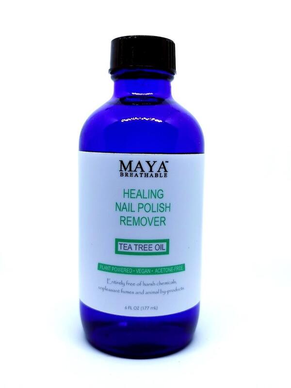 Maya Cosmetics Tea Tree Oil Organic Healing Nail Polish Remover, 177ml, Clear