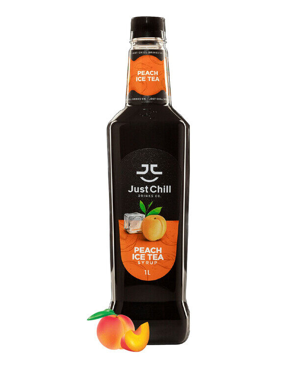 

Just Chill Drinks Co. Peach Iced Tea Syrup, 1 Litre