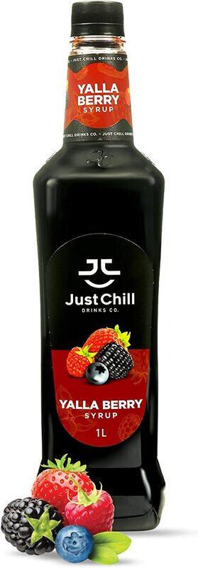 Just Chill Drinks Co. Yalla Berry Fruit Syrup, 1 Litre