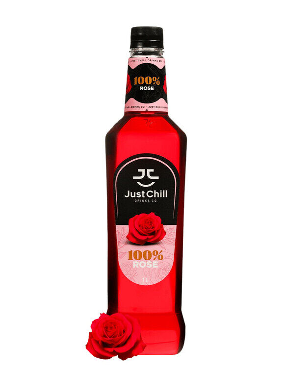 

Just Chill Drinks Co. Rose Syrup, Made From 100% Real Fruit Extract, 1 Litre