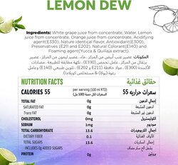 Just Chill Drink Co. Lemon Dew Slush, Made From 100% Real Fruit Extract, 1.89 Litre